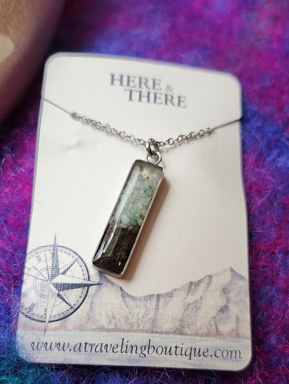 Here & There Alaska Pendant On 18" Chain